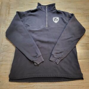 Vintage Game Workwear US Steel Quarter Zip Sweatshirt XL Blue Pullover